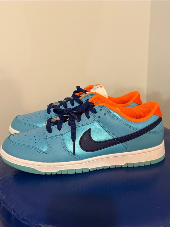 Nike Dunk Low SE Turquoise Navy Orange Low Top Sneaker main image 7
